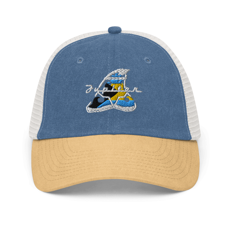 Jupiter Bahamas Embroidered Hat | Blue & Yellow