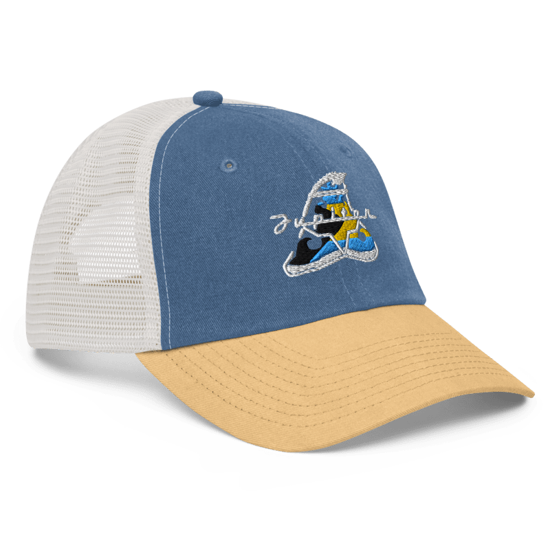 Jupiter Bahamas Embroidered Hat | Blue & Yellow